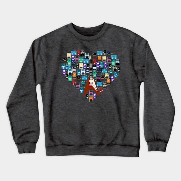 My 6 String Valentine Crewneck Sweatshirt by d13design